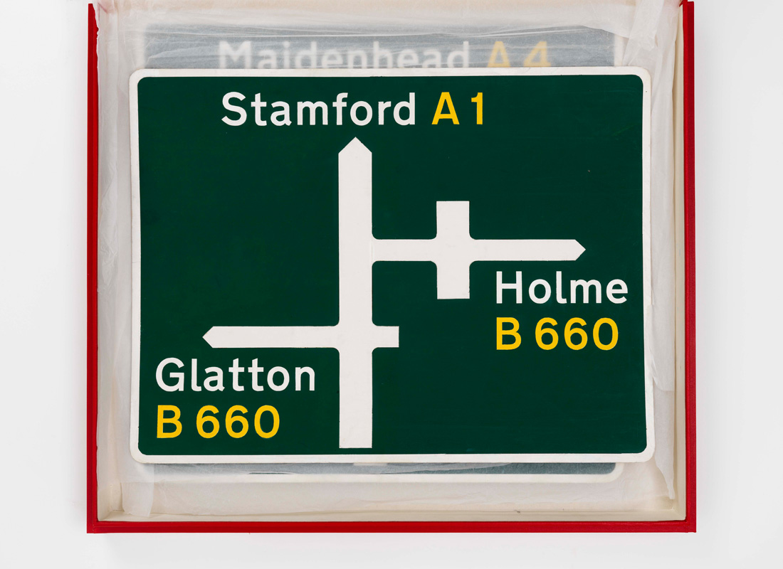 Transport new road sign maquette