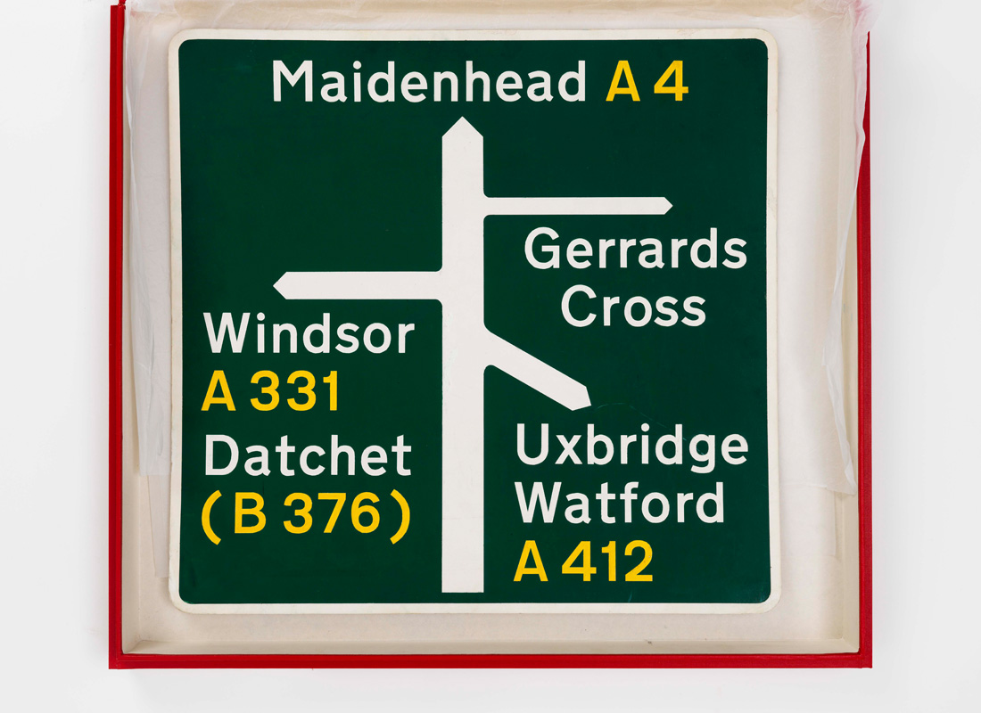 Transport new road sign maquette